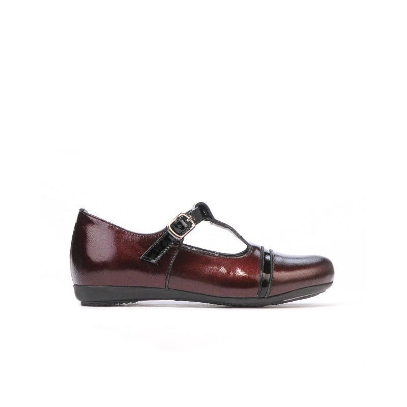 Kleinkinder Schuhe 62c Lack bordeaux+schwarz