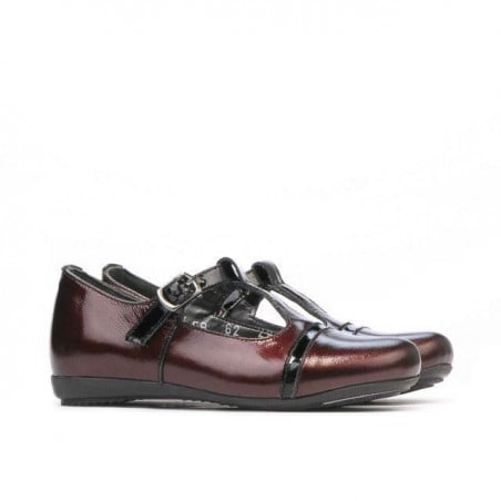 Kleinkinder Schuhe 62c Lack bordeaux+schwarz