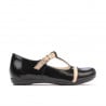 Kleinkinderschuhe 62c Lack Schwarz+Beige
