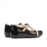 Kleinkinderschuhe 62c Lack Schwarz+Beige