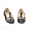 Kleinkinderschuhe 62c Lack Schwarz+Beige