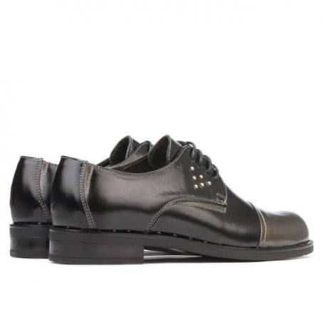 Damen Casual Schuhe 696 Schwarz Lack Kombiniert
