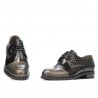 Damen Casual Schuhe 696 Schwarz Lack Kombiniert