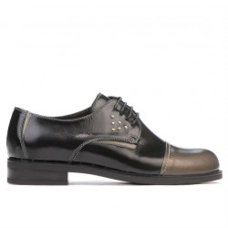 Damen Casual Schuhe 696 Schwarz Lack Kombiniert