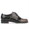 Damen Casual Schuhe 696 Schwarz Lack Kombiniert
