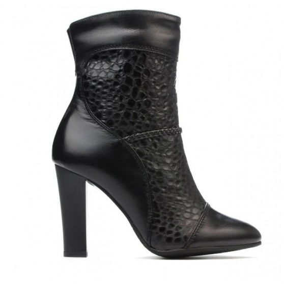 Damenstiefel 1146 schwarz+Krokodil schwarz Damenstiefel 1146 schwarz+Krokodil schwarz