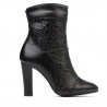 Damenstiefel 1146 schwarz+Krokodil schwarz