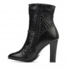 Damenstiefel 1146 schwarz+Krokodil schwarz