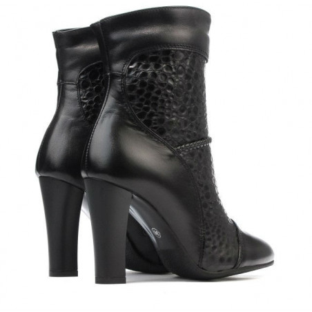 Damenstiefel 1146 schwarz+Krokodil schwarz