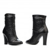 Damenstiefel 1146 schwarz+Krokodil schwarz