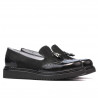 Damen-Casualschuhe 659 in schwarzem Lack kombiniert