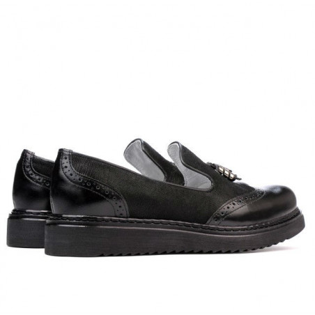 Damen-Casualschuhe 659 in schwarzem Lack kombiniert