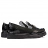Damen-Casualschuhe 659 in schwarzem Lack kombiniert