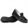 Damen-Casualschuhe 659 in schwarzem Lack kombiniert