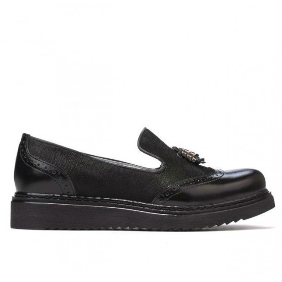 Damen-Casualschuhe 659 in schwarzem Lack kombiniert Damen-Casualschuhe 659 in schwarzem Lack kombiniert