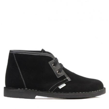 Damenstiefeletten 7101 Schwarz Veloursleder