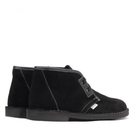 Damenstiefeletten 7101 Schwarz Veloursleder
