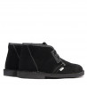 Damenstiefeletten 7101 Schwarz Veloursleder