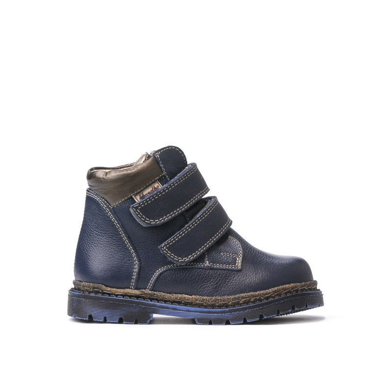 Kleinkindstiefel 37-1c indigo+kupferfarben