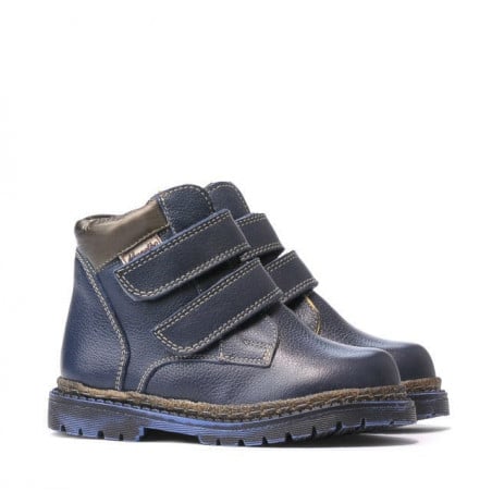 Kleinkindstiefel 37-1c indigo+kupferfarben