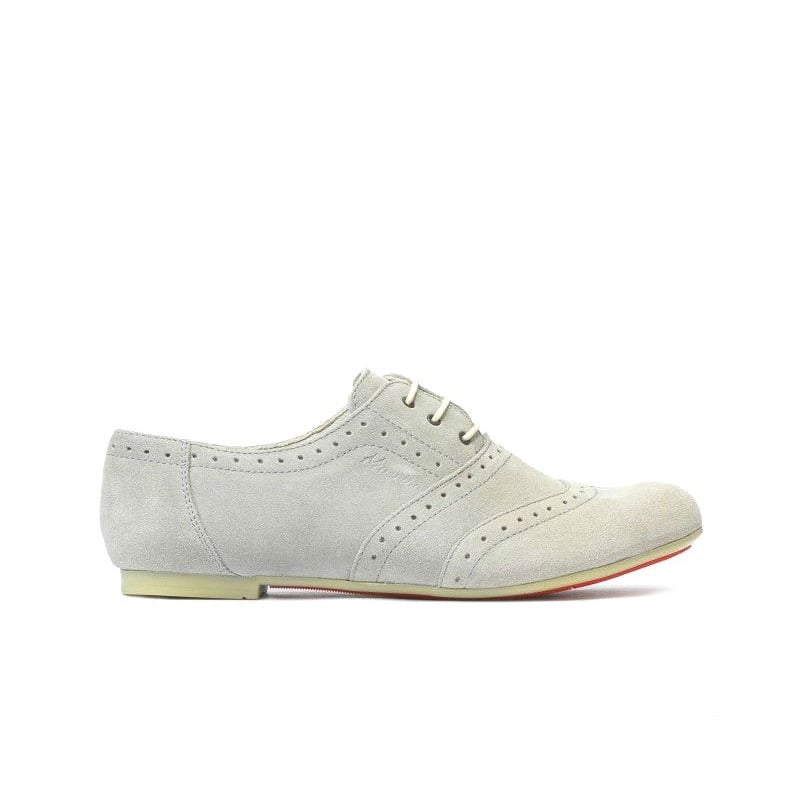 Damen Freizeitschuhe 186 hellgraues Veloursleder