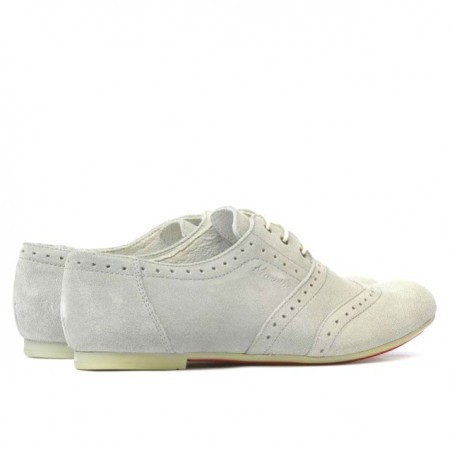 Damen Freizeitschuhe 186 hellgraues Veloursleder