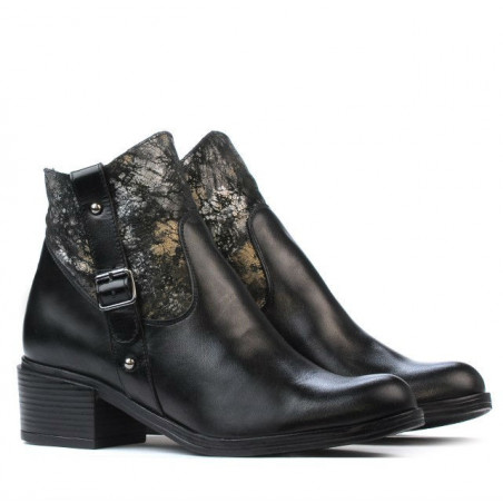Damenstiefeletten 3319 Schwarz Pastell