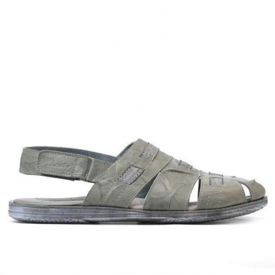 Herren Sandalen 302 in grauem Krepp Herren Sandalen 302 in grauem Krepp