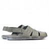 Herren Sandalen 302 in grauem Krepp