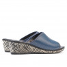 Damensandalen 5004p Indigo perforiert