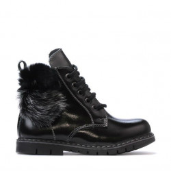 Kinderstiefel klein 38c Lack schwarz