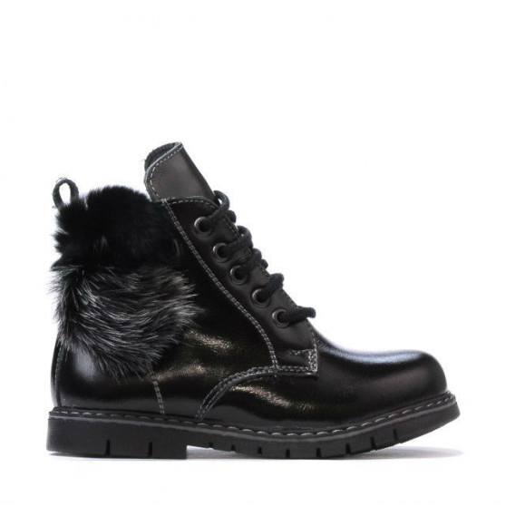 Kinderstiefel klein 38c Lack schwarz