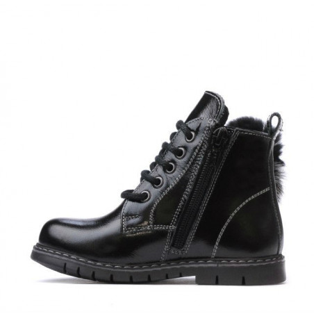 Kinderstiefel klein 38c Lack schwarz