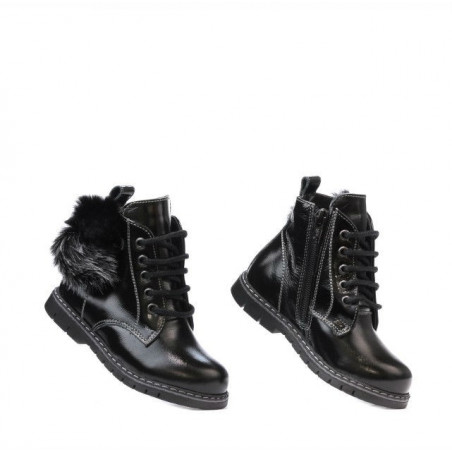 Kinderstiefel klein 38c Lack schwarz