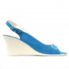 Damen Sandalen 596 türkis Antilope