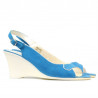 Damen Sandalen 596 türkis Antilope