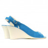 Damen Sandalen 596 türkis Antilope