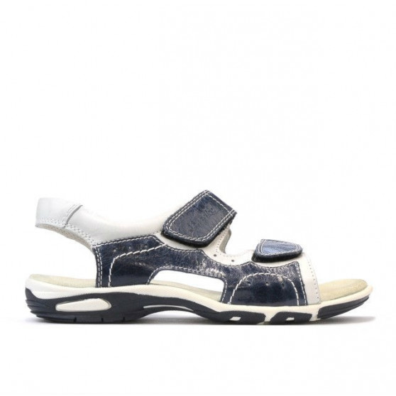 Kinder-Sandalen 322 indigo+weiß
