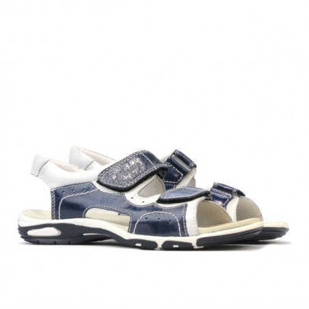 Kinder-Sandalen 322 indigo+weiß