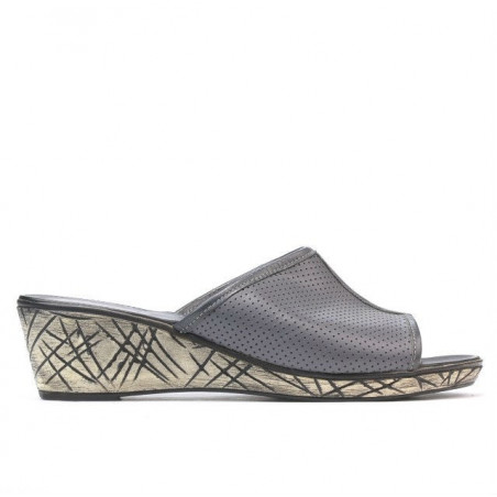 Damensandalen 5004m p grau perforiert
