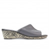 Damensandalen 5004m p grau perforiert