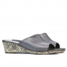 Damensandalen 5004m p grau perforiert