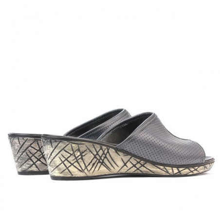 Damensandalen 5004m p grau perforiert
