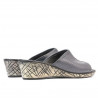 Damensandalen 5004m p grau perforiert