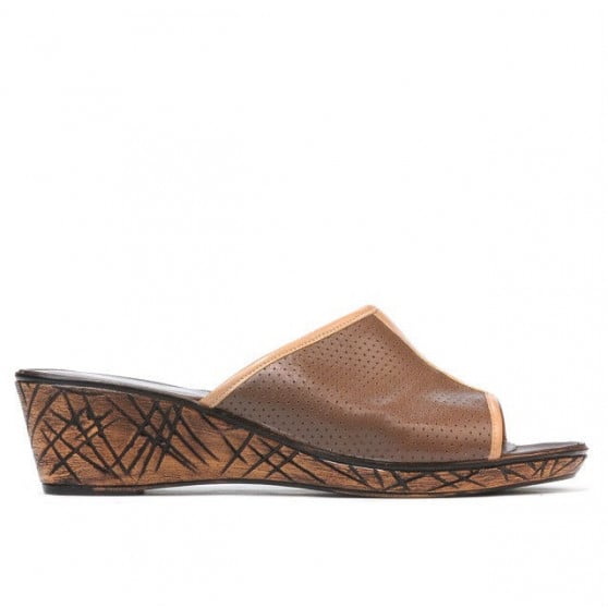 Damen Sandalen 5004mp Capuccino perforiert Damen Sandalen 5004mp Capuccino perforiert