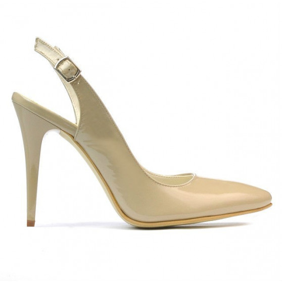 Damen Sandalen 1235 Lack Beige Damen Sandalen 1235 Lack Beige