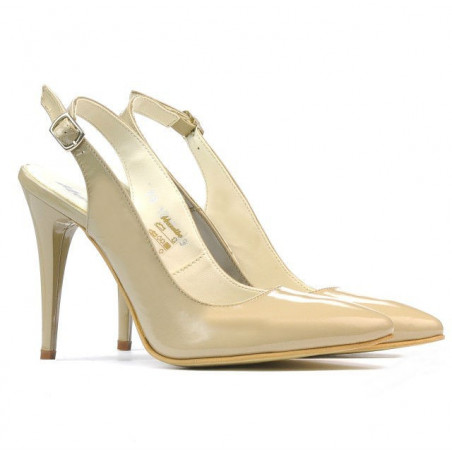 Damen Sandalen 1235 Lack Beige