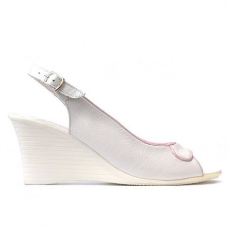 Damen Sandalen 596 Perlmuttweiß