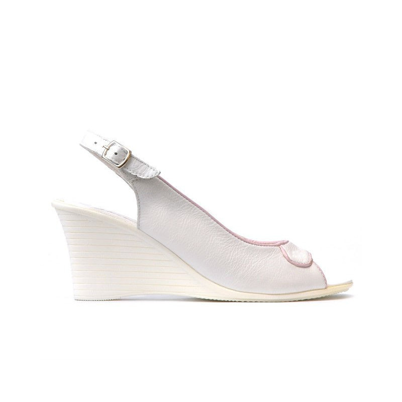 Damen Sandalen 596 Perlmuttweiß
