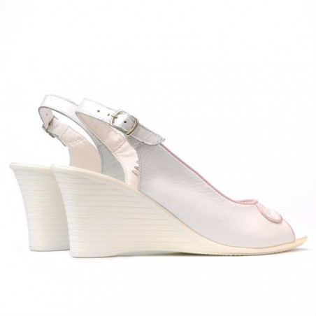 Damen Sandalen 596 Perlmuttweiß
